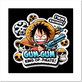 Luffy's popular catchphrases I'm gonna be King of the Pirates! Posters and Art